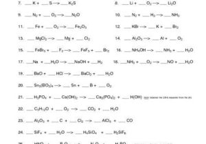 Balancing Chemical Equations Worksheet or 21 Awesome Oxidation Reduction Reactions Worksheet Image