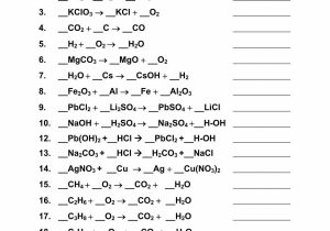 Balancing Chemical Reactions Worksheet Answers and Chemical Equation Worksheet Types Reactions Kidz Activities