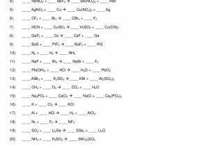 Balancing Equations Worksheet Pdf and Chemical Reactions Worksheet Gallery Worksheet Math for Kids