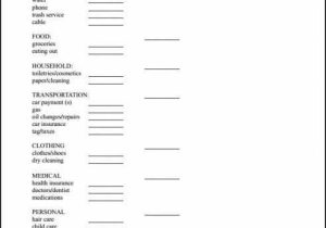 Bankruptcy Expense Worksheet and Free Printable Bud Worksheet