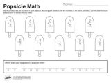 Basic Math Worksheets 1st Grade or Popsicle Math Free Printable Worksheet