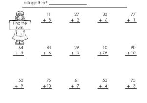 Basic Math Worksheets 1st Grade together with First Grade Regrouping Worksheets Worksheets for All