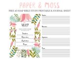 Bible Study Worksheets Along with S O A P Bible Study Free A5 Filofax Printable Paper & Moss