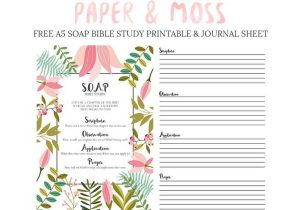 Bible Study Worksheets Along with S O A P Bible Study Free A5 Filofax Printable Paper & Moss