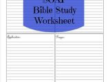 Bible Study Worksheets with soap Bible Study Worksheet