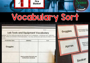 Bill Nye Scientific Method Worksheet with Science Lab tool and Equipment Vocabulary sort