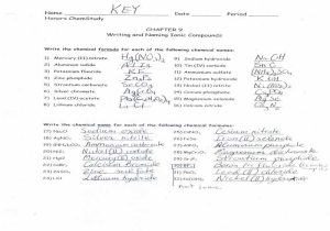 Binary Ionic Compounds Worksheet or Naming Ionic Pounds Worksheet Naoh Kidz Activities