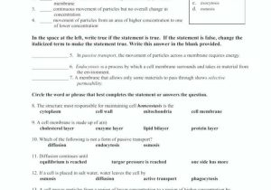 Biology Diffusion and Osmosis Worksheet Answer Key as Well as Science 8 Diffusion and Osmosis Worksheet Choice Image Worksheet