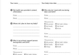 Birth Plan Worksheet Also Make A Birth Plan Online Guvecurid