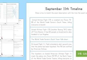 Blank Timeline Worksheet Pdf Also September 11th Differentiated Timeline Worksheet Activity