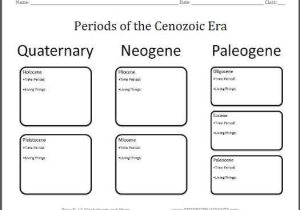 Blank Timeline Worksheet Pdf or Periods Of the Cenozoic Era Chart Worksheet