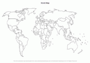 Blank World Map Worksheet Pdf together with Blank Map Worksheets Worksheets for All