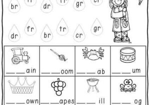 Blends and Digraphs Worksheets and Printables January Print and Do Winter No Prep Math and Literacy