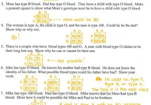 Blood Type and Inheritance Worksheet Answer Key Also Best Punnett Square Worksheet New Punnett Square Worksheet 1