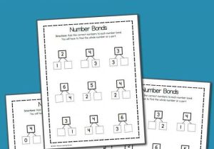 Bonding Basics Worksheet and Number Bond Worksheets Sums to 6