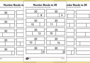 Bonding Basics Worksheet as Well as Bar Modelling Number Bonds to 20 Differentiated Worksheet
