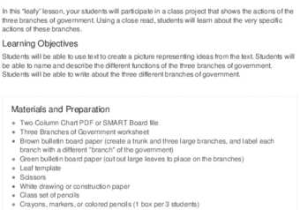 Branches Of Government for Kids Worksheet Along with Research Writing Lesson Plans