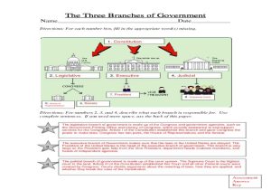 Branches Of Government Worksheet Pdf Along with Branches Government Worksheet Pdf Download Printable Work
