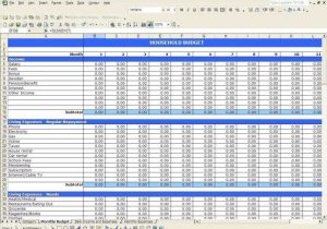 Budget Worksheet Excel Also Business Monthly Bud Worksheet Excel and Excel Spreadshee