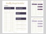Budget Worksheet Template and 6 Free Monthly Bud Printables that are Proven to Help You