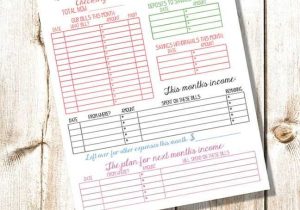 Budgeting for Dummies Worksheet or Instant Download Printable Bud Planner organizer Monthly Diy Pdf