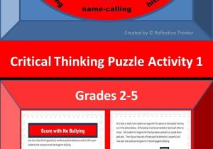 Bullying Worksheets for Kids Along with No Bullying Activity Use This Engaging Critical Thinking Activity