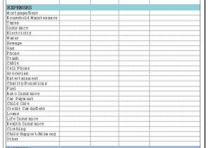 Business Income and Extra Expense Worksheet with Free Monthly Bud Template