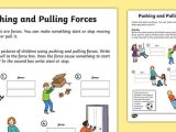 Calculating force Worksheet Along with Pushing and Pulling forces Worksheet Push and Pull Pushing