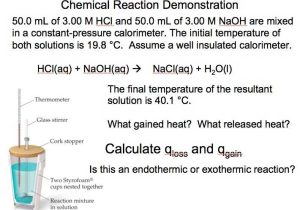 Calorimetry Worksheet Answers together with Heat Of Neutralization Hcl Aq Naoh Aq