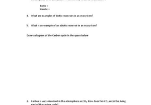 Carbon Cycle Worksheet Answers Also Carbon Cycle Prehension Worksheet Answers the Best Worksheets