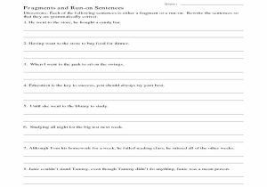 Career Exploration Worksheets Along with Free Sentence Fragment Worksheets Choice Image Worksheet F