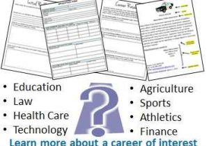 Career Interest Worksheet and 182 Best Career Education Images On Pinterest