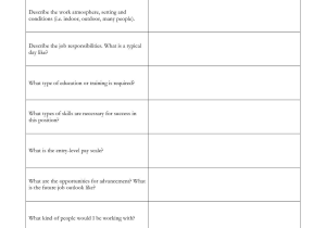 Career Worksheets for Middle School or 49 Career Exploration Essay Best S Career Research Essay