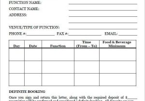 Catering Contract Worksheet and Standard Catering Contract Hospitality Pinterest