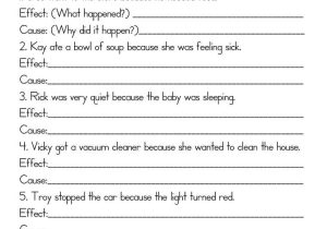 Cause and Effect Worksheets 3rd Grade with Xx Essays and Letter Writing though Mr C E Whitmore Cause Effect