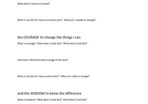 Cbt Worksheets for Children or I Created This Worksheet Based On the Serenity Prayer to Examine the