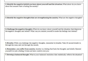 Challenging Negative thoughts Worksheet as Well as Cbt for Anxiety Worksheet social Work Pinterest