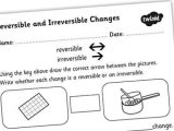 Changes Of State Worksheet Answers or Changing States Reversible Irreversible Changes Worksheet