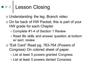 Chapter 10 Section 1 the National Legislature Worksheet Answers Along with Chapter 11 Powers Of Congress Ppt Video Online