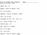 Chapter 7 Worksheet 1 Balancing Chemical Equations as Well as Phet Balancing Chemical Equations Answers Elegant Balancing
