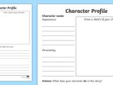 Character Building Worksheets or Character Profile Sheets aslitherair