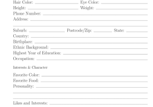 Character Education Worksheets Pdf as Well as Character Profile Sheet Extramaster
