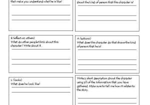 Character Traits Worksheet Pdf Also Character Analysis Character Worksheet School