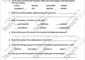 Character Traits Worksheet Pdf with A Happy Hero Character Traits