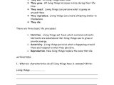 Characteristics Of Living Things Worksheet together with Basic Needs Living Things Worksheet Worksheets for All