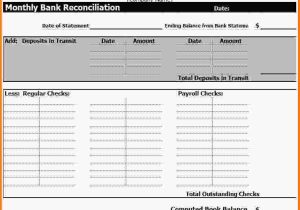Checking Account Reconciliation Worksheet Along with Bank Statement Templatenk Reconciliation Template