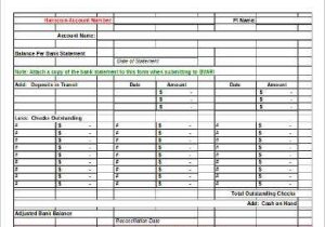 Checking Account Reconciliation Worksheet as Well as Bank Reconciliation Template 11 Free Excel Pdf Documents