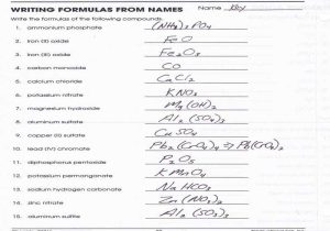 Chemical formula Writing Worksheet Answer Key with Worksheets 46 Re Mendations Chemical formula Writing Worksheet Hi