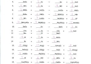 Chemical Reaction Worksheet Answers Along with Understanding Chemical Equations Worksheet Answers the Best