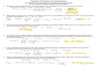 Chemistry Gas Laws Worksheet Answers or Ideal Gas Law Worksheet